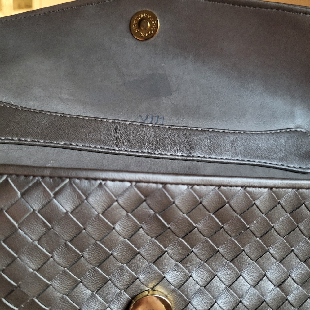 Vintage GANSON woven metallic gold purse